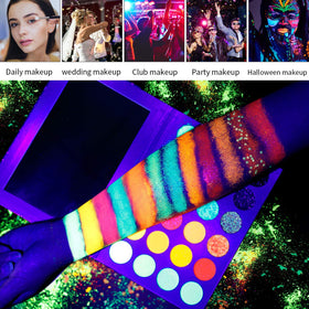 DE'LANCI matte shadows provide versatile bases for any neon look.
