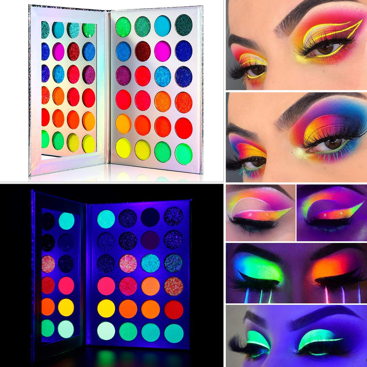DE'LANCI pentagram glitter shades add standout accents for festive looks.