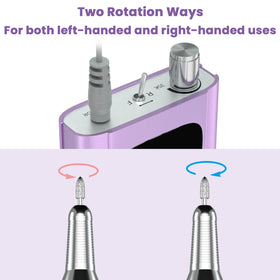 Delanie nail drill portable design enables on-the-go manicures anywhere.