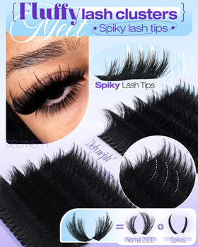Delyneph reusable lash clusters with proper care for multiple wears
