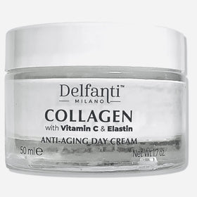 Delfanti-Milano collagen bottle front view for anti-aging support