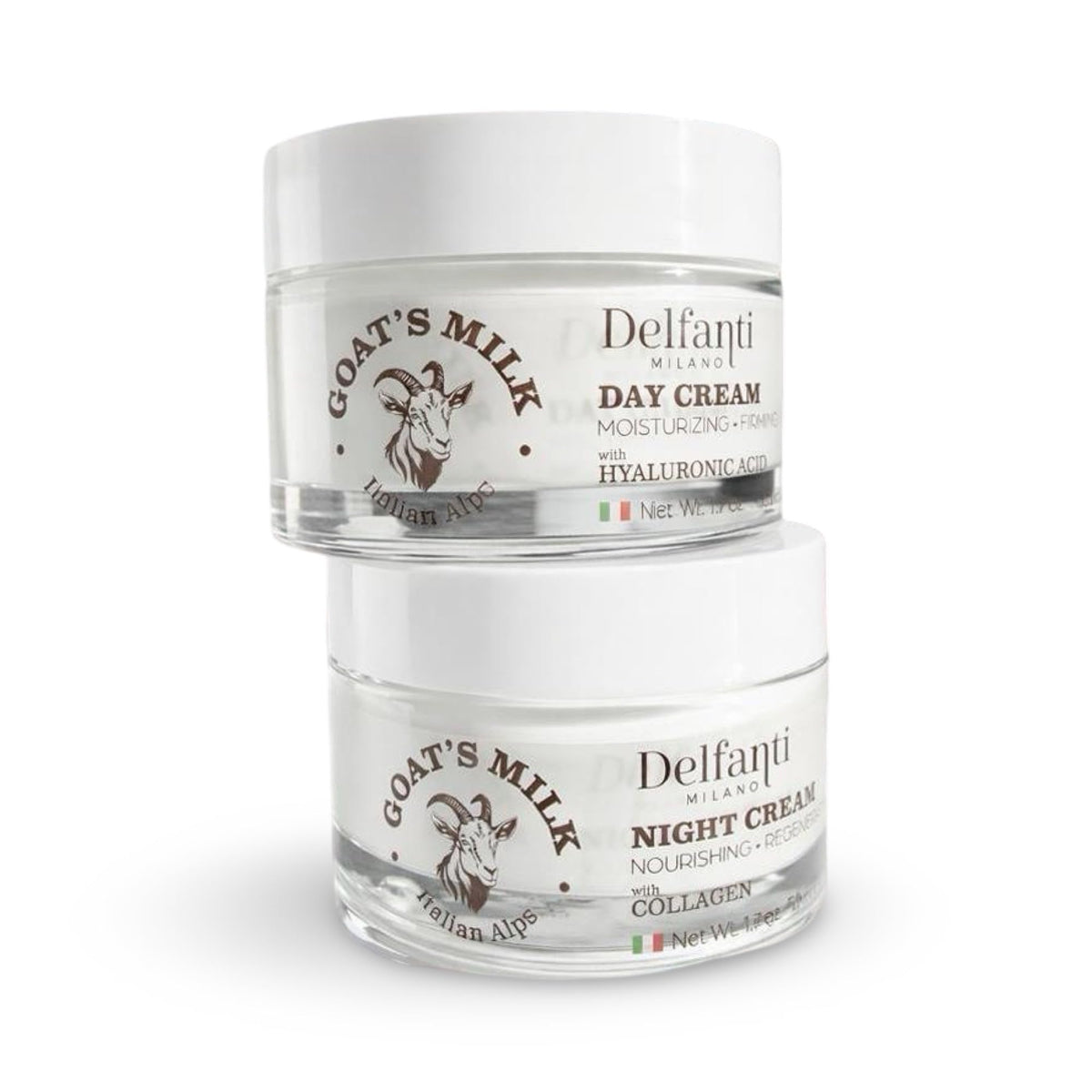 Delfanti-Milano Day Cream jar for daily hydration and softness.