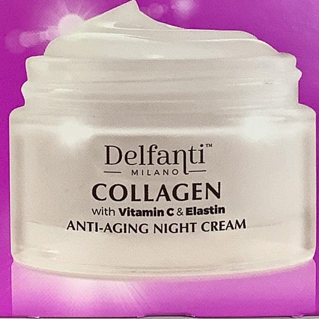 Delfanti-Milano applying night cream to face and neck demonstrates simple nightly ritual