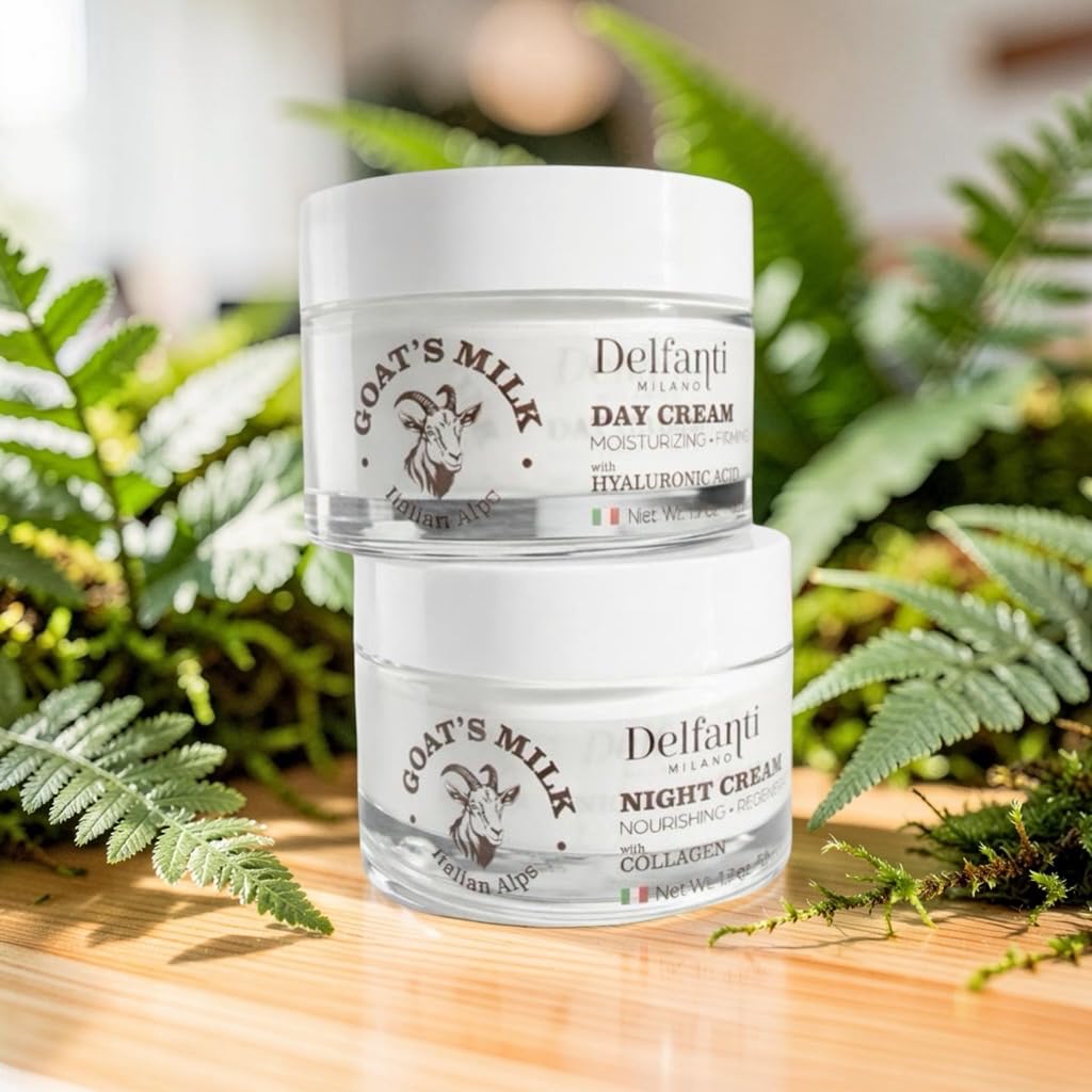 Face and neck moisturizer set by Delfanti-Milano for all-day care.