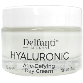 Delfanti-Milano Hyaluronic Age Defying Day Cream jar closeup showing luxurious hydration