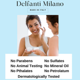 Delfanti-Milano elegant packaging conveys a premium skincare experience