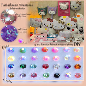 Delgoash 3mm flatback rhinestones in mixed colors for DIY projects