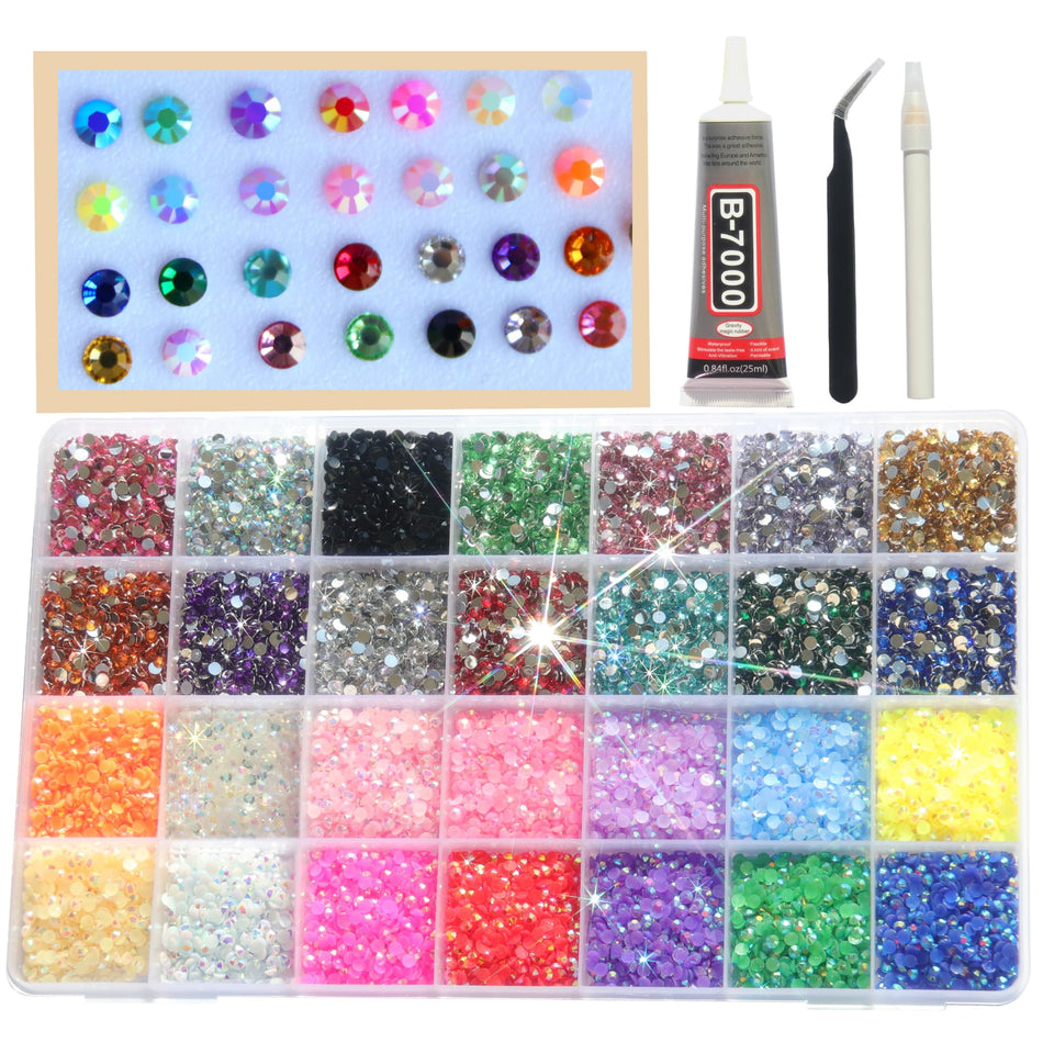 Delgoash rhinestones bedazzling kit box contents for versatile crafts