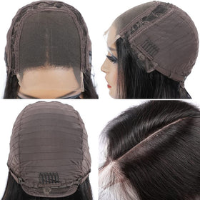 DELHELHAIR Pre-plucked baby hair wig close-up for natural hairline look