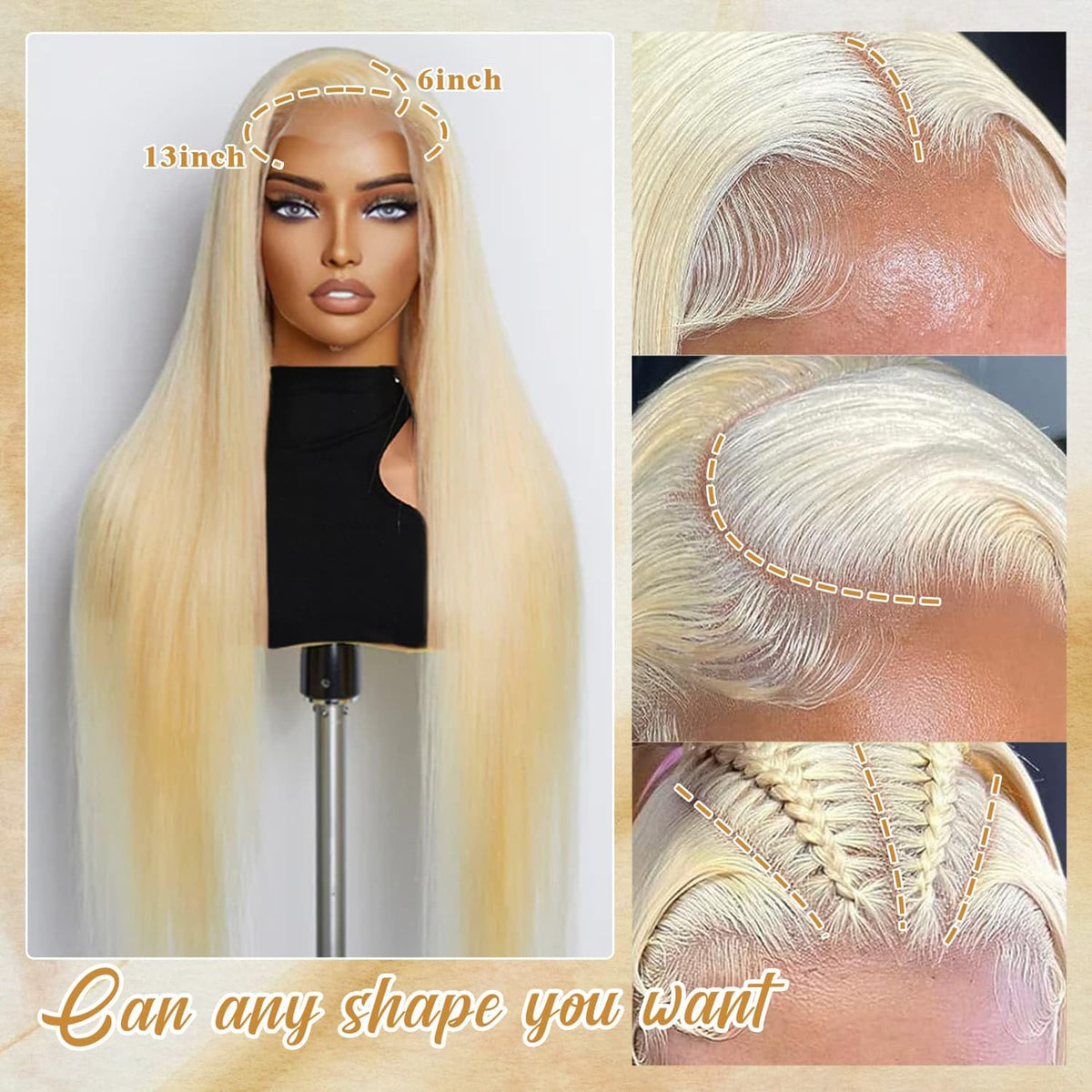 Deloni 613 lace front wig 30in with HD transparent lace for seamless scalp