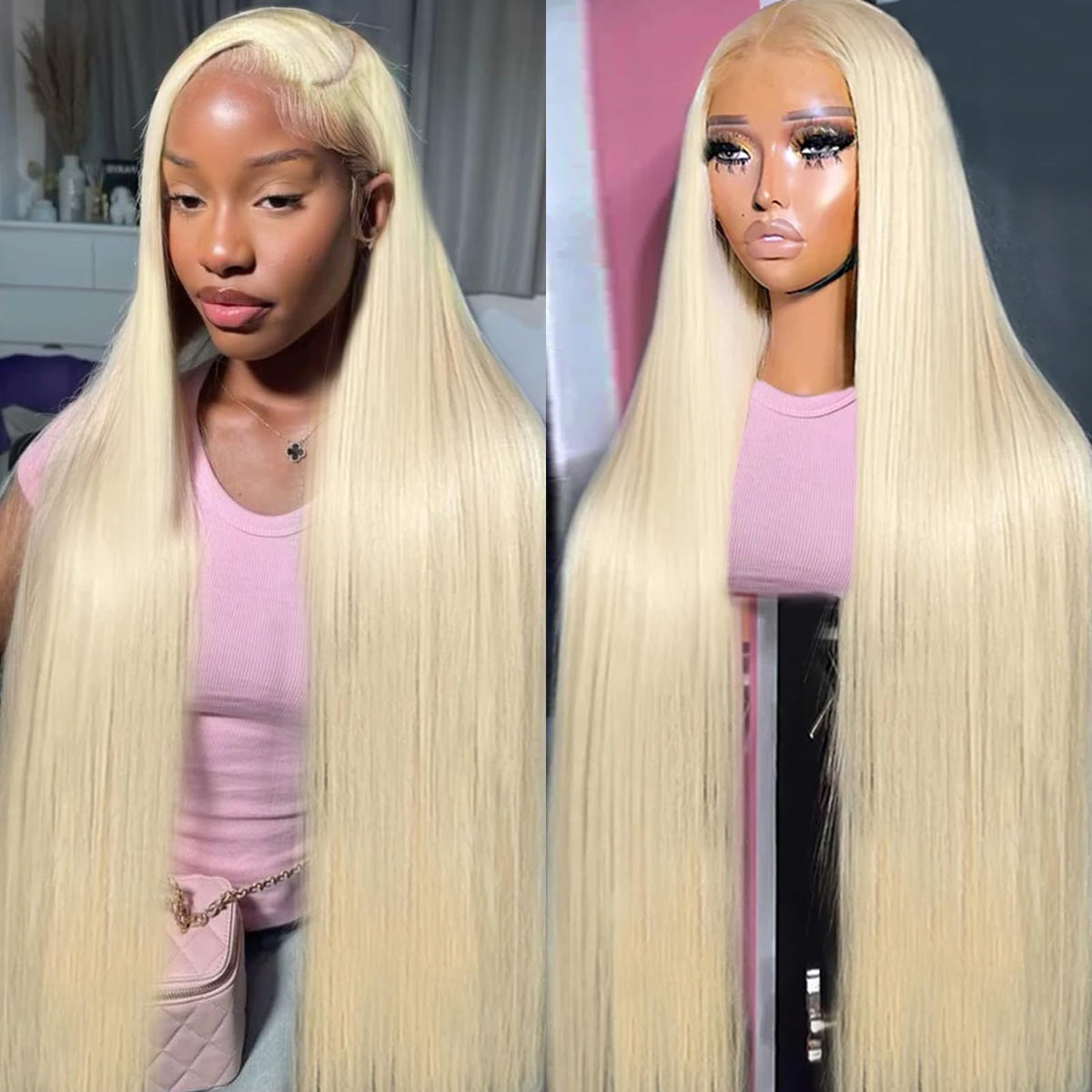 Deloni 613 lace front wig 30in with natural part for versatile styling