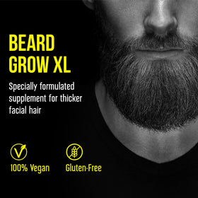 Delta Genesis Beard Grow XL bottle on dresser ready for daily beard routine
