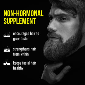 Delta Genesis Beard Grow XL man grooming scene suggesting enhanced beard potential