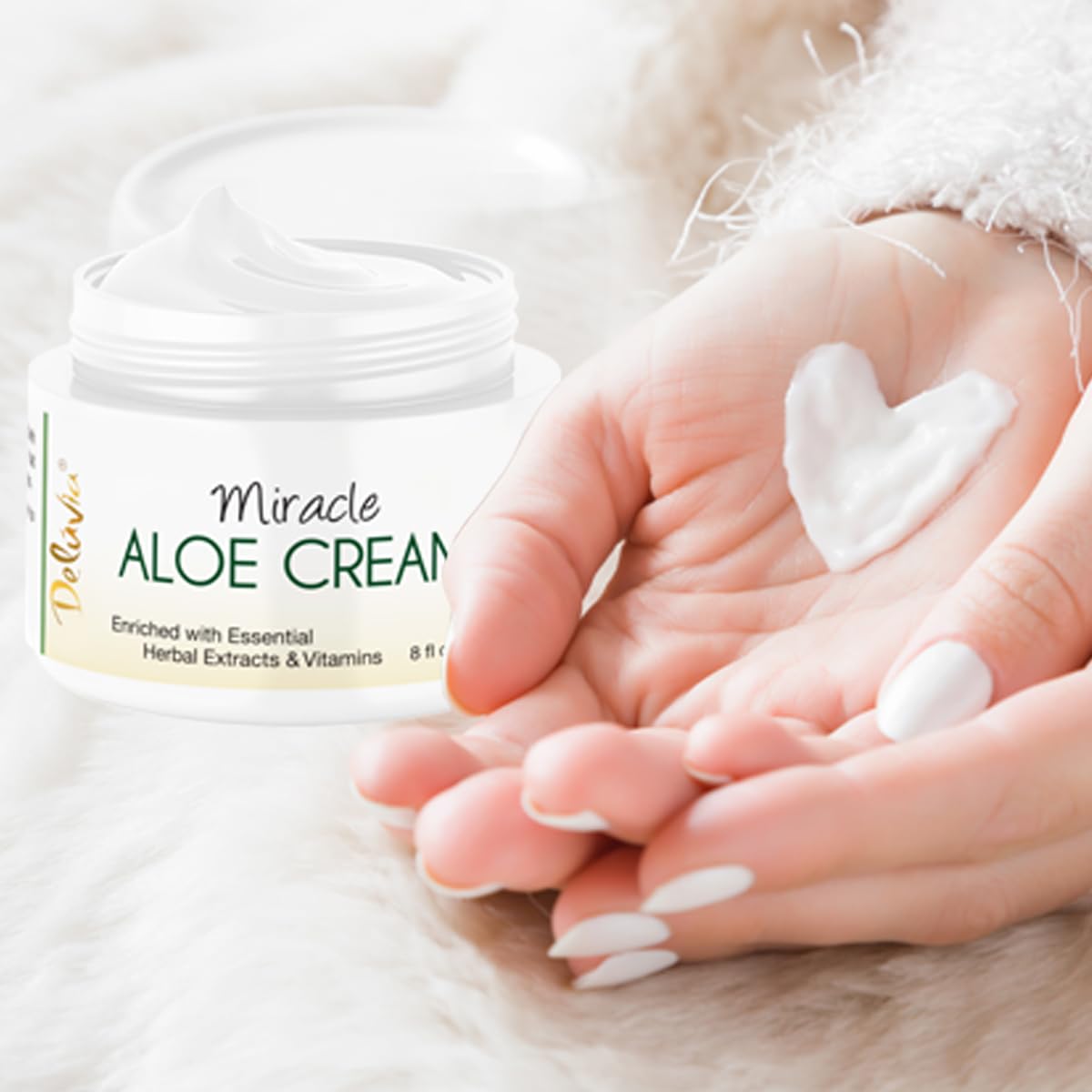 Product in sunlit setting suggesting a soothing sun care ritual.