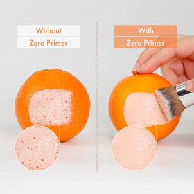 delyvely Zero Primer application thumb demonstrates easy blending for long-lasting wear
