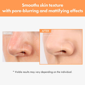 delyvely Zero Primer face matte finish on skin illustrates matte blur and pore minimization