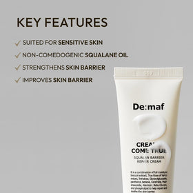 Demaf Ceramides Panthenol formula signals overnight barrier support