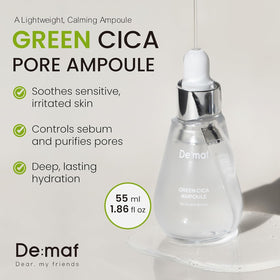 De:maf Lightweight watery texture absorbs quickly for oil free feel.