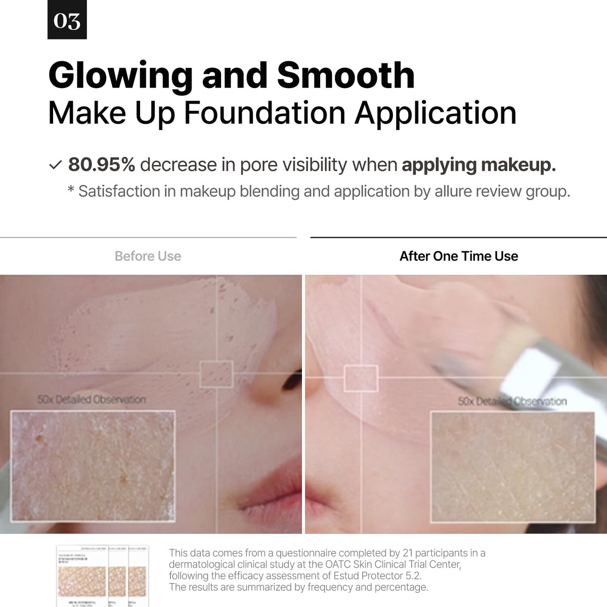 Hydration from hyaluronic acid keeps skin comfortable and plump