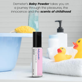 DEMETER Baby Powder Roll-On rolling-ball applicator for smooth fragrance application.