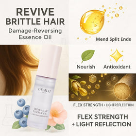 DEMIKI Hair Oil curl hydration defines curls while guarding from heat.