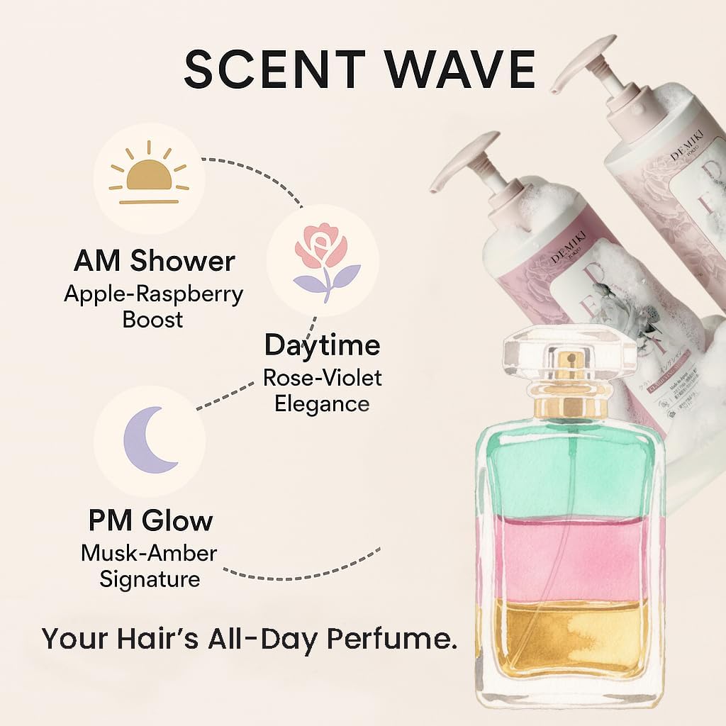 DEMIKI spa-like rose scent experience for daily hair care