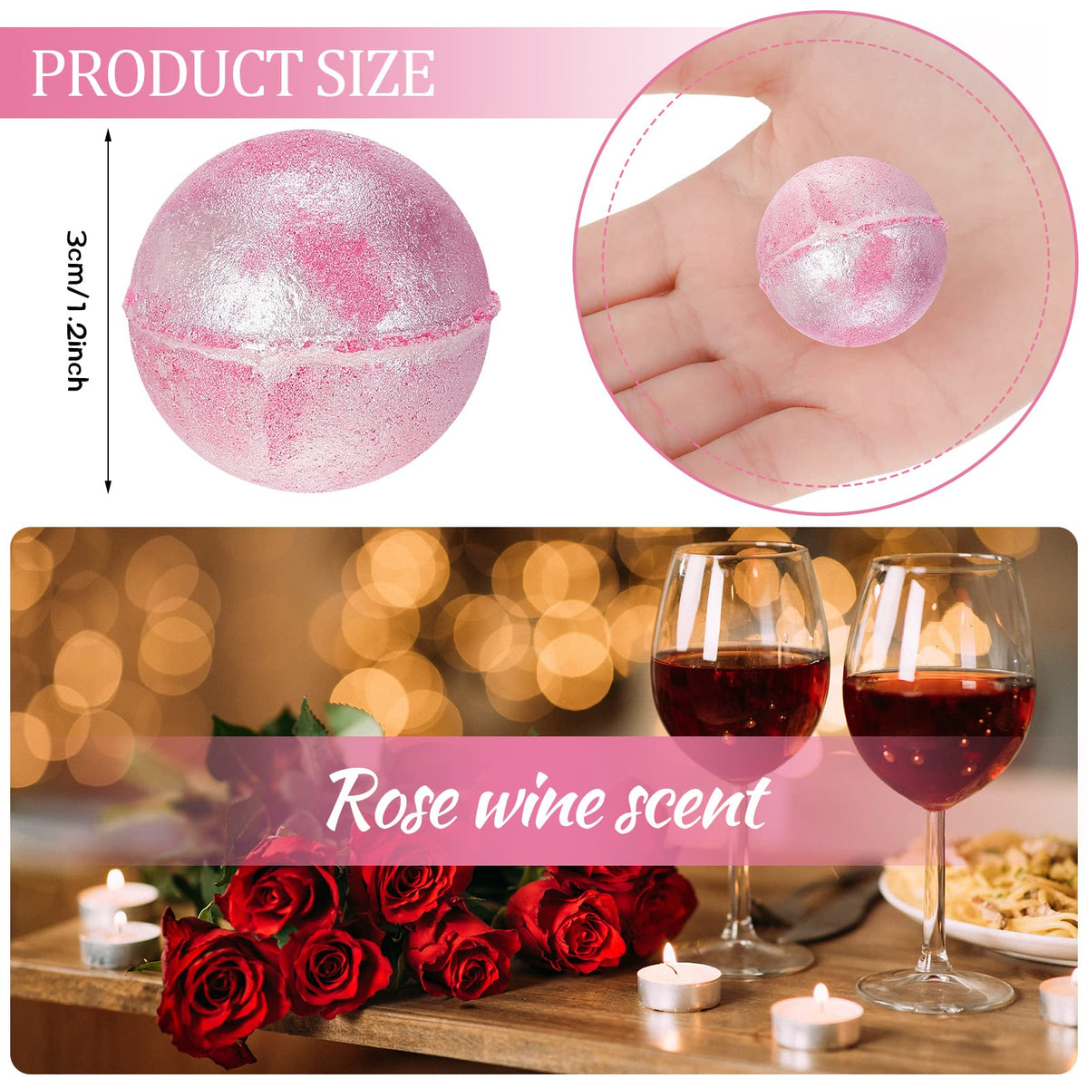 Demissle mini pink bath fizzies for quick spa-like bubbles.