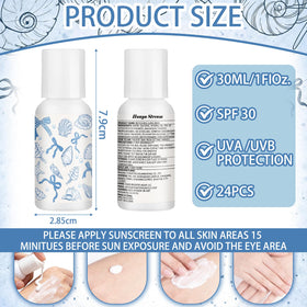 Demissle travel-size SPF 30 bottle fits purses and beach bags
