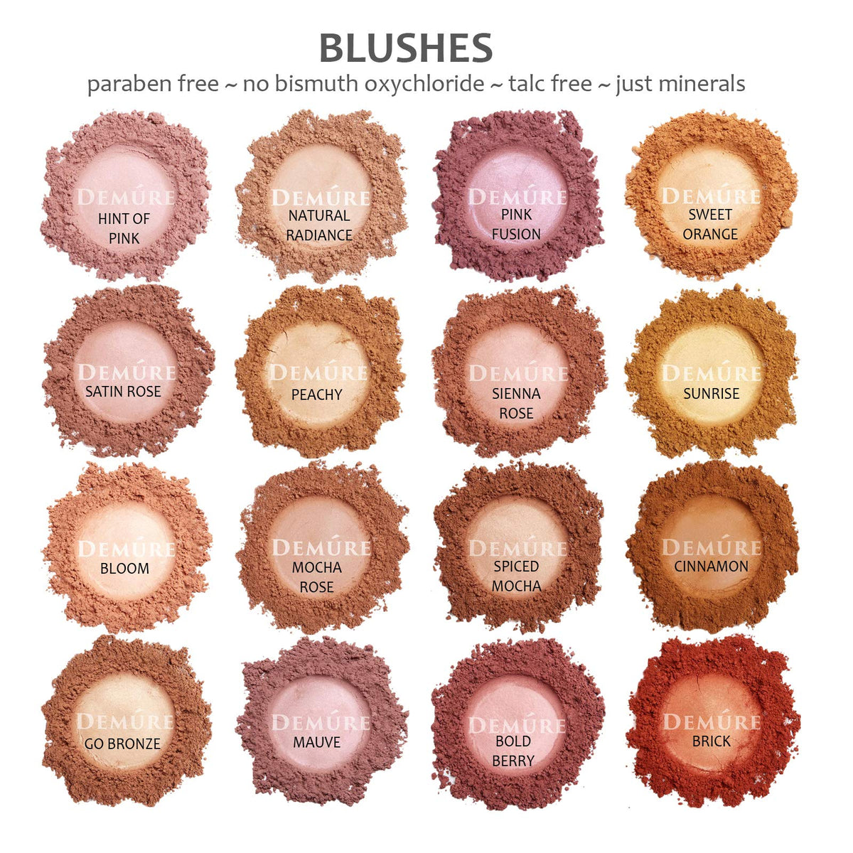 Demure Mineral Blush can blend with other shades to create custom looks.