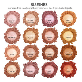 Demure Mineral Blush can blend with other shades to create custom looks.