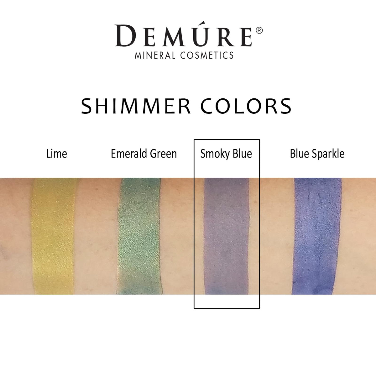 DEMÚRE Smoky Blue compact highlighting fine texture ideal for layering