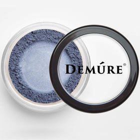 DEMÚRE Smoky Blue swatch reveals rich color and micro-glitter