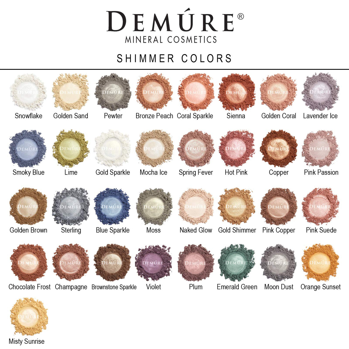 DEMÚRE Powder texture detail highlighting natural mineral finish