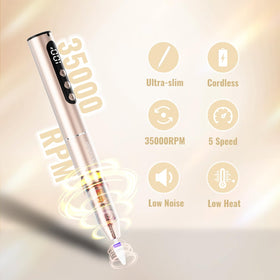 Denabuty cordless nail drill LCD display shows speed and power