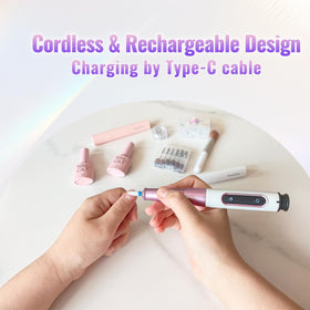 Denabuty nail drill with LED display for precise speed control