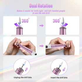 Denabuty low-noise, low-heat nail drill for comfortable at-home manicures