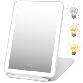 DenCert rechargeable travel mirror with 72 LEDs for precise makeup on the go