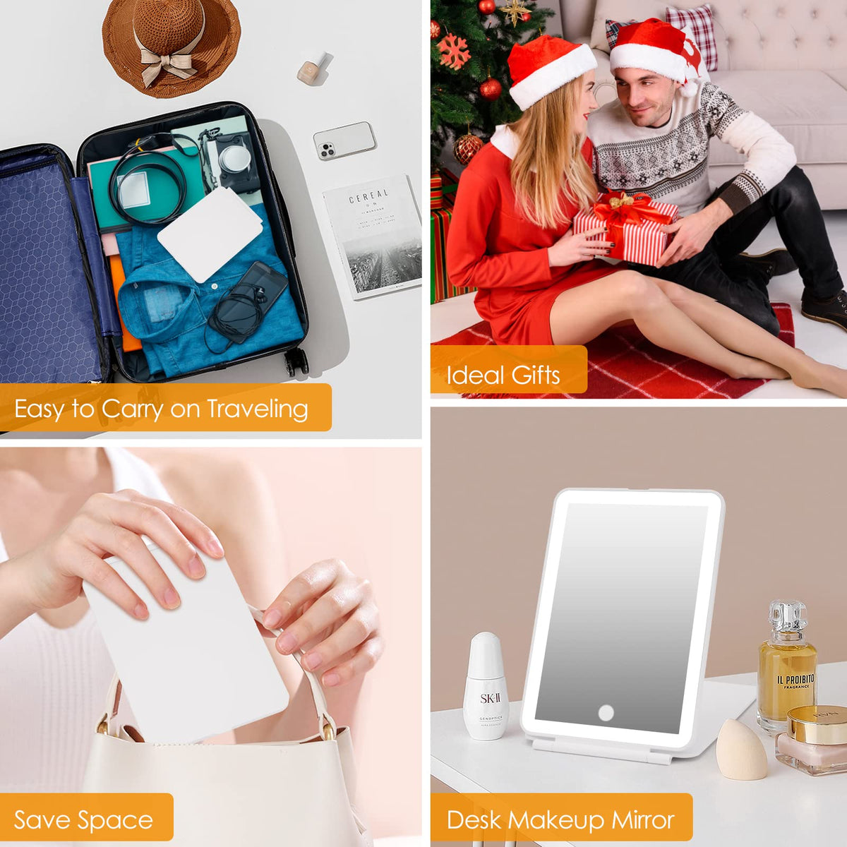 DenCert ultra-thin travel mirror ideal for on-the-go grooming