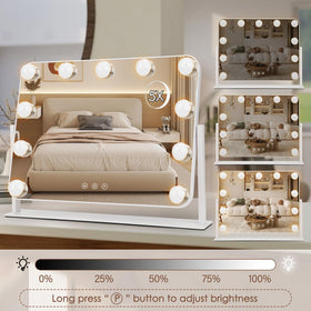 Detachable 5x magnification on DenCert vanity mirror for precise detailing