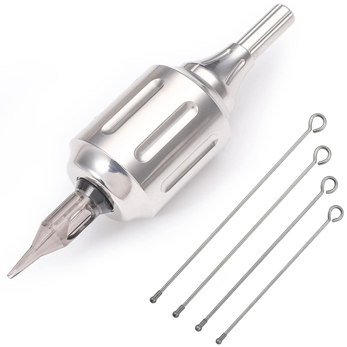 Denergy tattoo grip 32mm 316L stainless steel for precise cartridge control