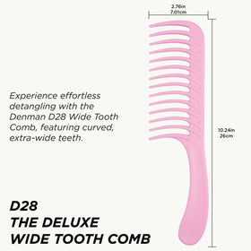 Denman D28 detangling tool smooths curls while distributing conditioner evenly