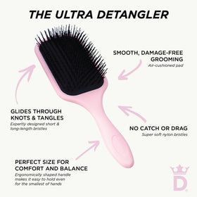 Denman bristles protect delicate ends while detangling