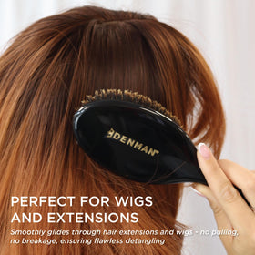 Denman grooming brush medium shine adds natural gloss and conditioning.