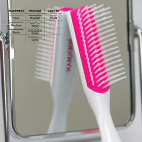 Denman Mini Curl & Blow-Dry Brush removable pad for easy cleaning