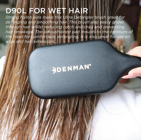 Denman Tangle Tamer Ultra on dry hair with gentle glide