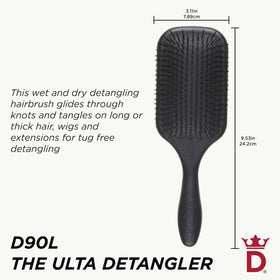 Denman Tangle Tamer Ultra on wet hair for efficient knot removal