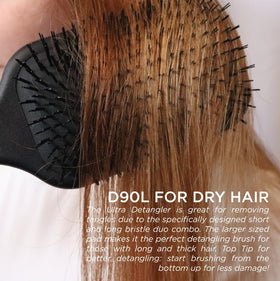 Denman Tangle Tamer Ultra on wigs and extensions for seamless detangling