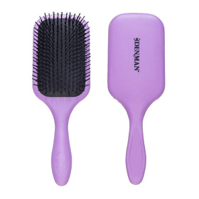 Denman Tangle Tamer Ultra violet brush angled for smooth detangling with minimal tug