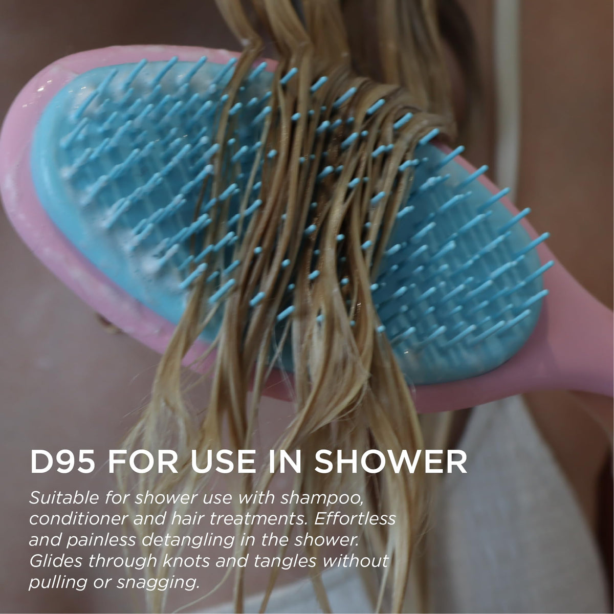 Denman Wet Detangler pink curly-hair-detangling supports curl-friendly detangling.