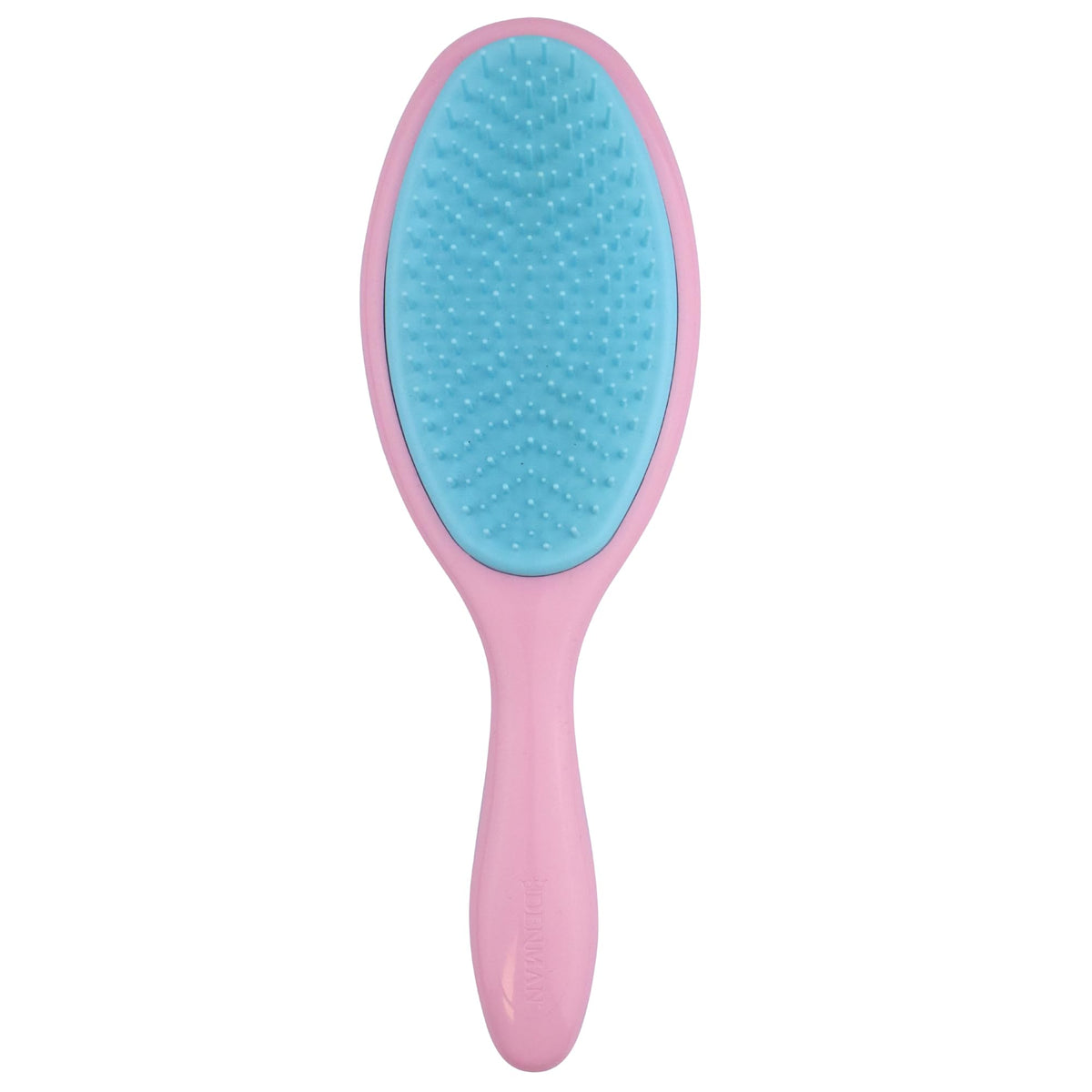 Denman Wet Detangler pink travel-size brush for on-the-go detangling.
